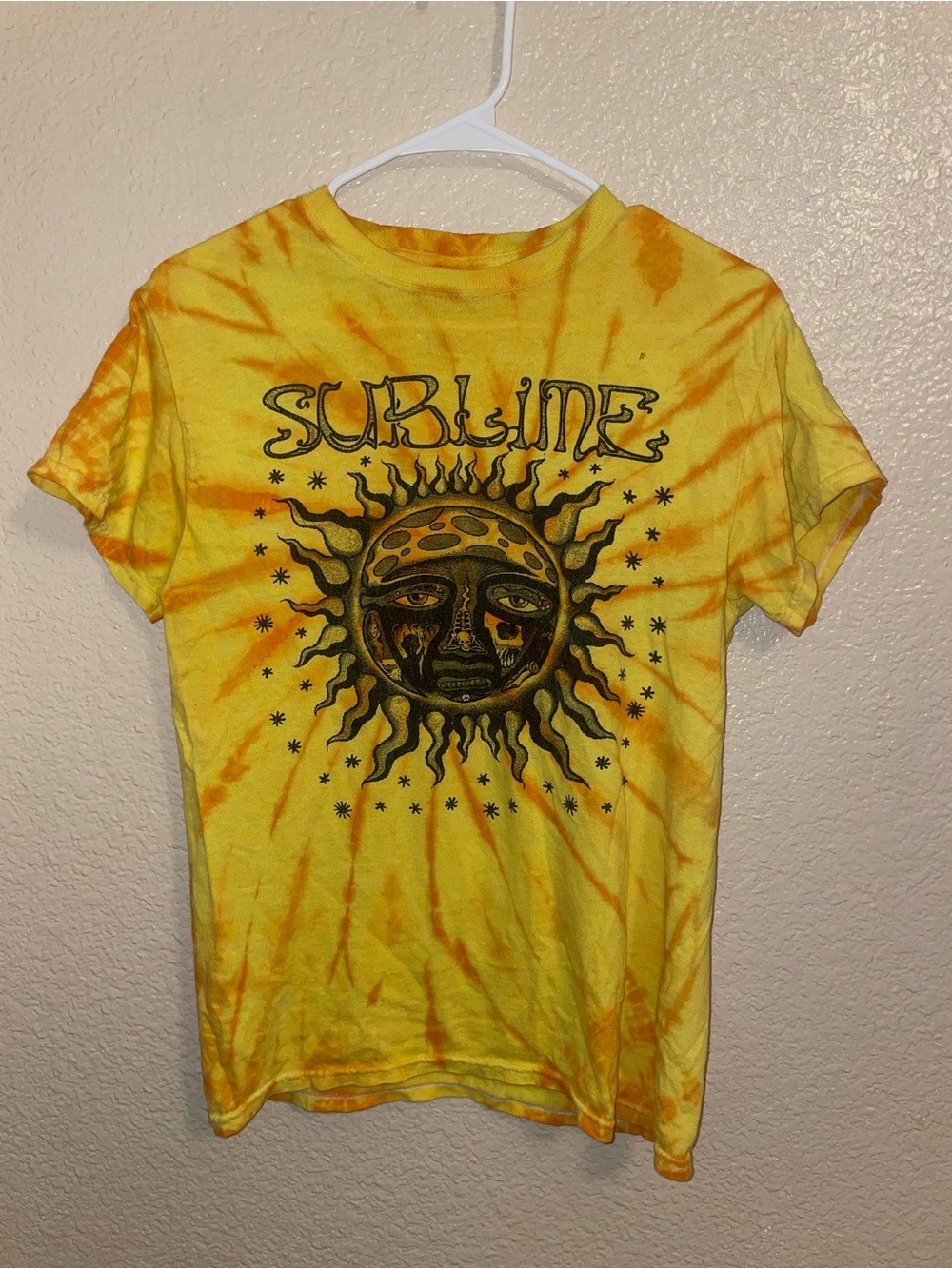Sublime Yellow Tie-Dye Sun Graphic Tee